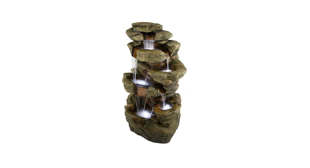 Alpine Tzl199 Rainforest Floor Fountain With Led Lights And Bluetooth Speaker Owner's Manual