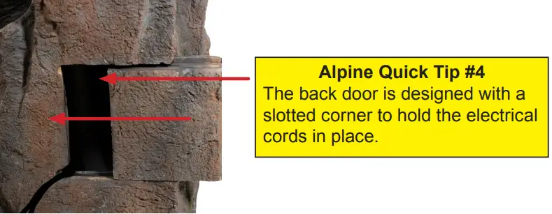 ALPINE TZL199 Rainforest Floor Fountain with LED Lights and Bluetooth Speaker - door