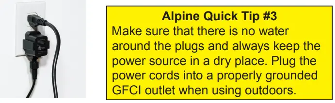 ALPINE TZL199 Rainforest Floor Fountain with LED Lights and Bluetooth Speaker - power supply