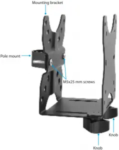 Pole mount setup pictured