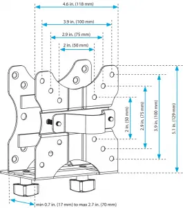 StarTech Thin Client VESA Mounting Bracket - Product dimensions