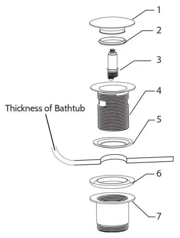 Streamline N 1560 59 FSWH FM Acrylic Freestanding Bathtub Series - fig 12