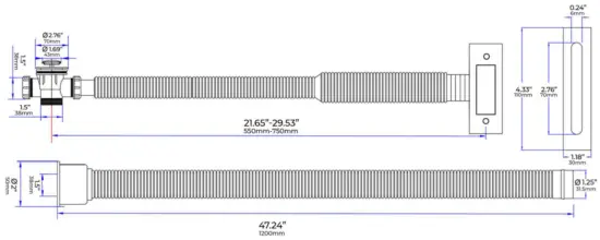 Streamline N 1560 59 FSWH FM Acrylic Freestanding Bathtub Series - fig 14
