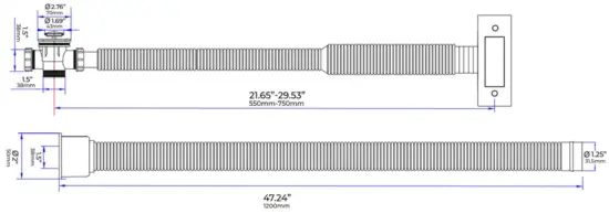 Streamline N 1560 59 FSWH FM Acrylic Freestanding Bathtub Series - fig 15