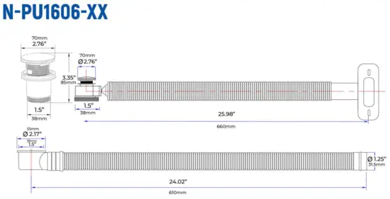Streamline N 1560 59 FSWH FM Acrylic Freestanding Bathtub Series - fig 17