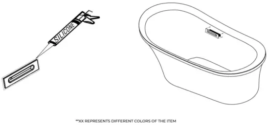 Streamline N 1560 59 FSWH FM Acrylic Freestanding Bathtub Series - fig 20