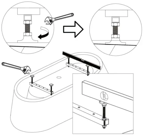 Streamline N 1560 59 FSWH FM Acrylic Freestanding Bathtub Series - fig 59