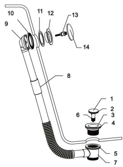 Streamline N 1560 59 FSWH FM Acrylic Freestanding Bathtub Series - fig 8