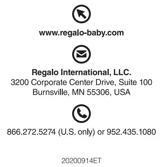 regalo 4200 DS Baby Basics Infant Changing Pad Instruction Manual - Contact us