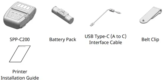 BIXOLON SPP C200 Portable Mobile Printer - Fig 1