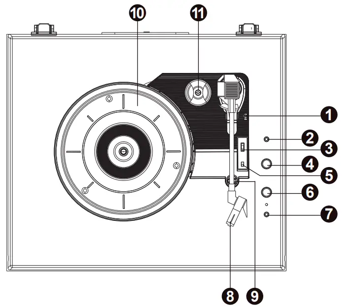 auna 10039050 TT Classic Chrono Record Player - 1