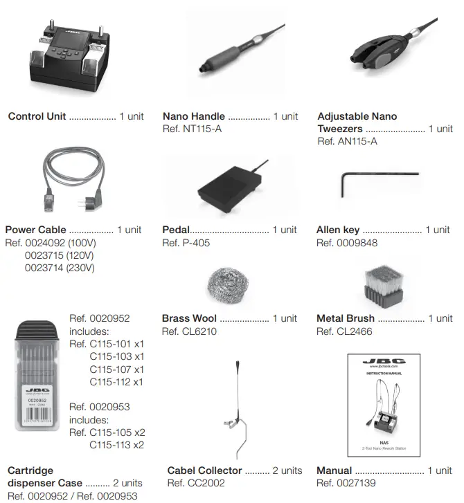JBC NASE-9C (100V) 2-Tool Nano Rework Station-fig1