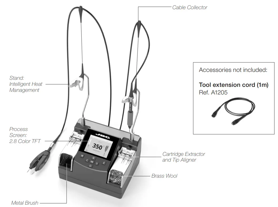 JBC NASE-9C (100V) 2-Tool Nano Rework Station-fig2