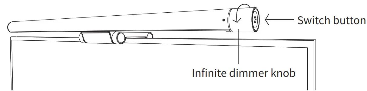 Baseus USB Stepless Dimming Screen Haging Light-Instructions for use