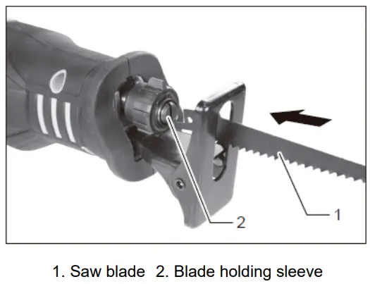 TOTAL TRSLI1151 Li ion Reciprocating Saw - warning5