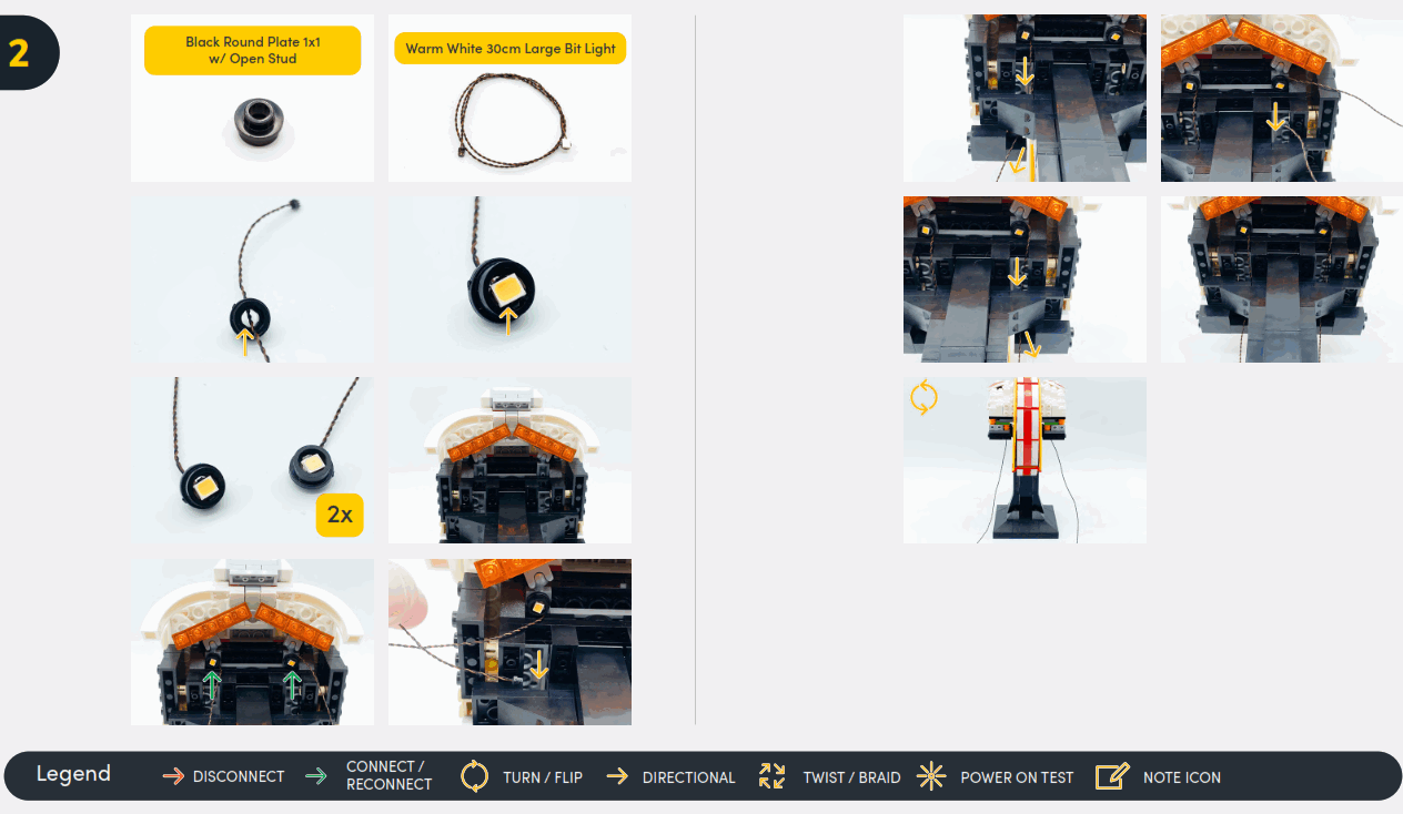LIGHT MY BRICKS 75327 Lego Luke Skywalker Red Five Helmet Light Kit - fig2