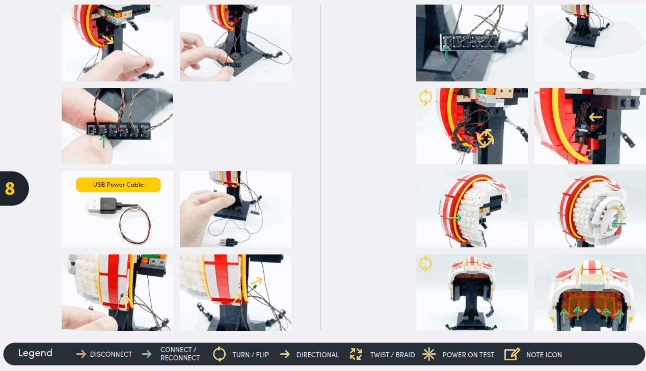 LIGHT MY BRICKS 75327 Lego Luke Skywalker Red Five Helmet Light Kit - fig7