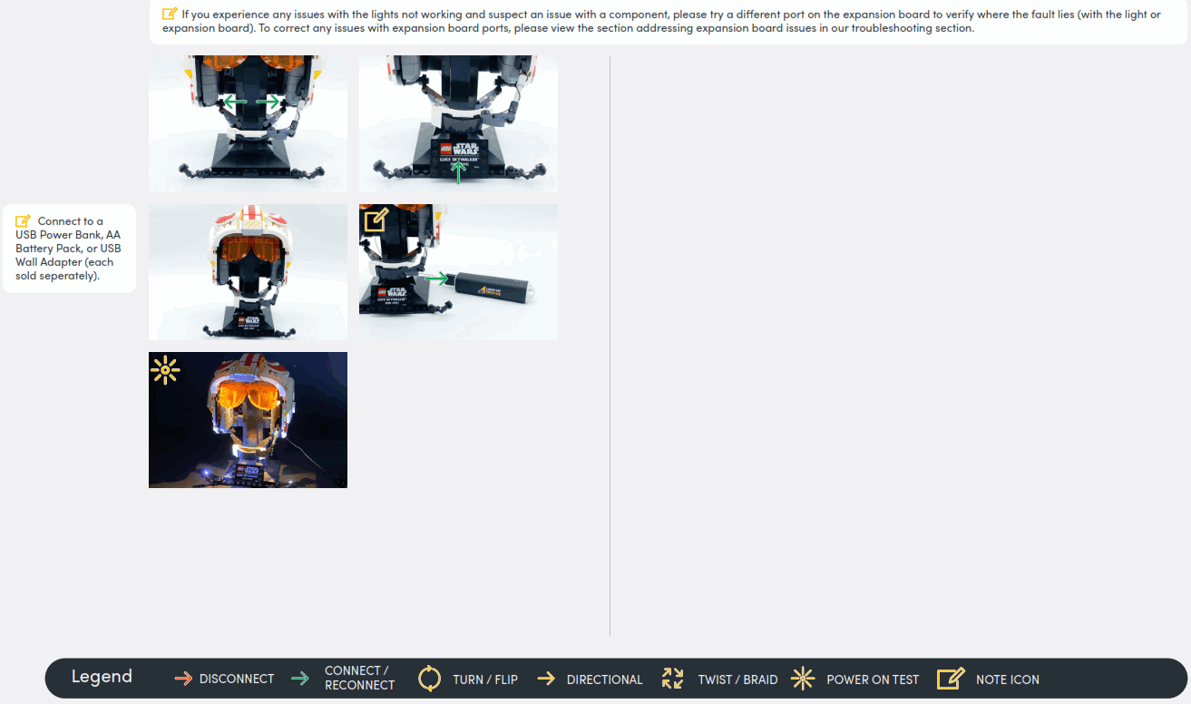 LIGHT MY BRICKS 75327 Lego Luke Skywalker Red Five Helmet Light Kit - fig8