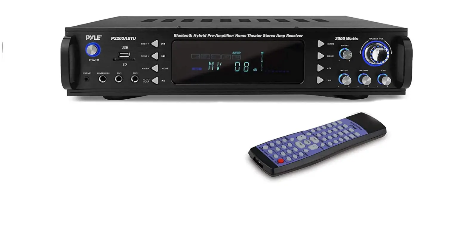 Pyle 4-channel Bluetooth Home Power Amplifier - 2000 Watt Audio Stereo Receiver W/ Speaker-complete Features/instruction Guide