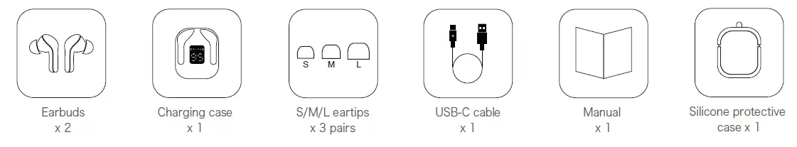 ACEFAST T6 Wireless Earbuds Touch Control Dual Microphone FIG 2