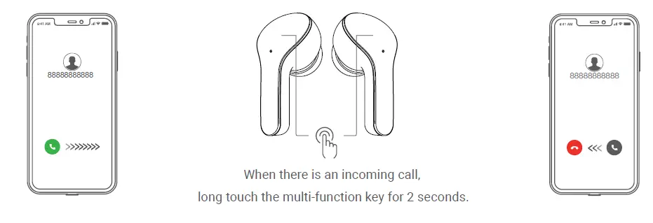 ACEFAST T6 Wireless Earbuds Touch Control Dual Microphone FIG 5