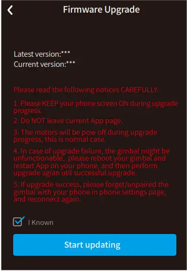 FEIYUTECH G5 GS 3-Axis Gimbal -Firmware Upgrade