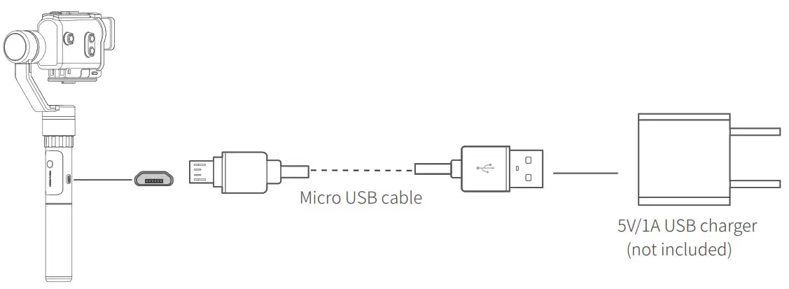 FEIYUTECH G5 GS 3-Axis Gimbal - Gimbal charging