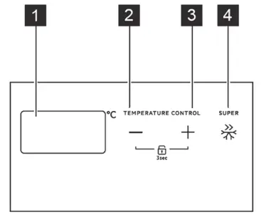 GODDESS FTE 2145 WW8E Freezer - Control panel