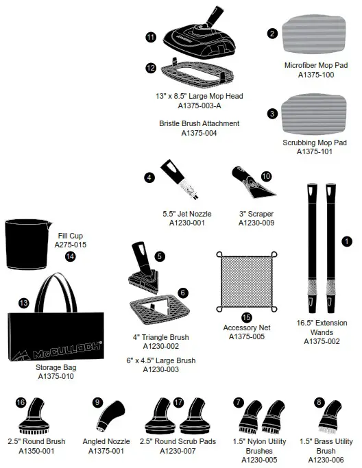 McCULLOCH MC1375 AU Canister Steam System - Product Information 2