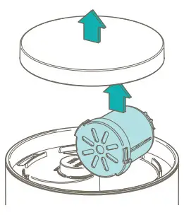 duux DXHU06 Beam Mini Smart Ultrasonic Humidifier - Placing the filter