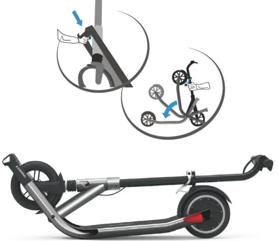 insportline ES1354 Electric Scooter Futurisco - FOLDING AND UNFOLDING