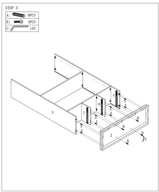 UNBRANDED CX729SC WAL Walnut Storage Cabinet - FIG36