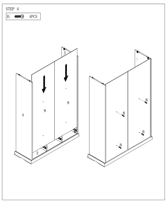 UNBRANDED CX729SC WAL Walnut Storage Cabinet - FIG37