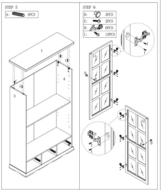 UNBRANDED CX729SC WAL Walnut Storage Cabinet - FIG38