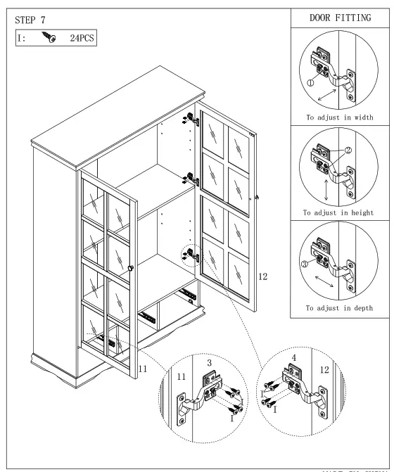 UNBRANDED CX729SC WAL Walnut Storage Cabinet - FIG39