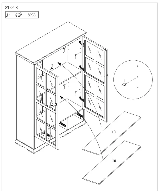 UNBRANDED CX729SC WAL Walnut Storage Cabinet - FIG40