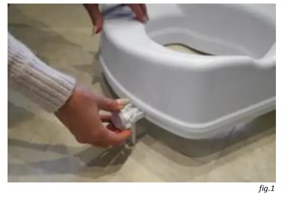 aidapt VR224C,D,E,F,G,H Viscount Raised Toilet Seat fig (1)