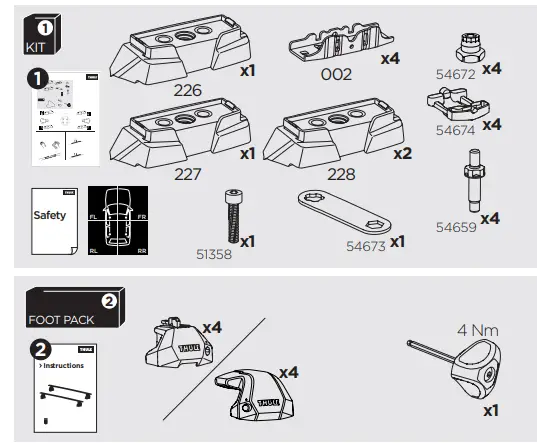 THULE-Kit 187118-Custom-Fit-Kit-fig1