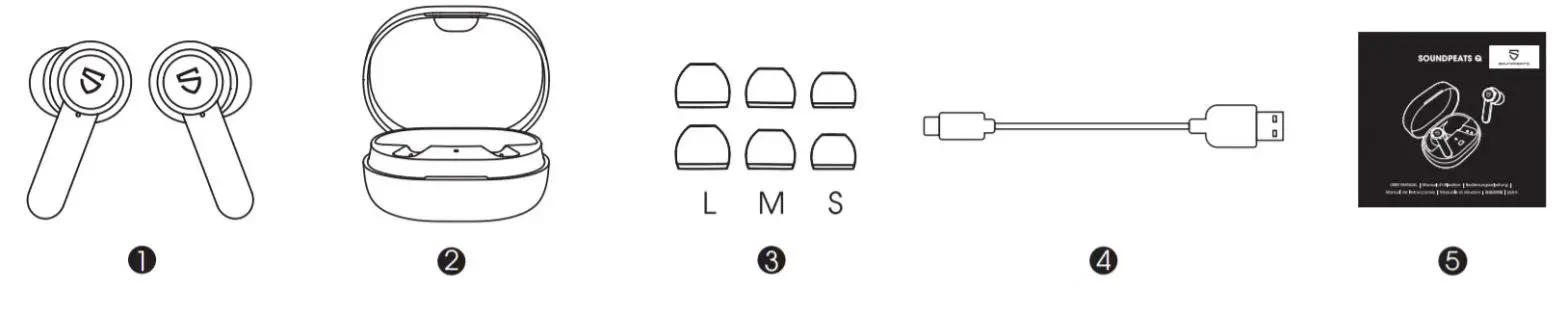 SOUNDPEATS Q Earbuds - Package