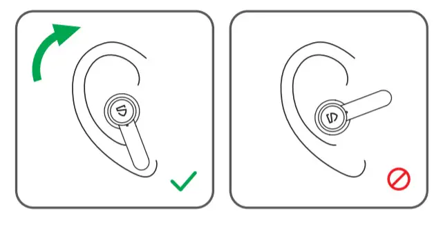 SOUNDPEATS Q Earbuds - Wearing