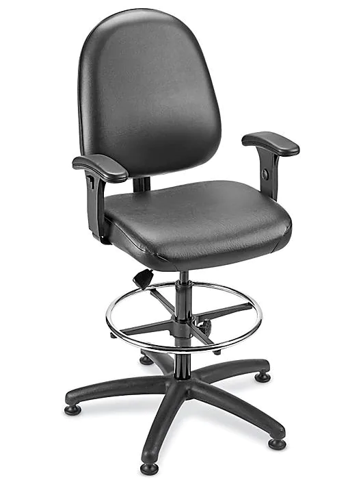 Uline H-6991 Deluxe Vinyl Work Stool With Adjustable Arms Installation Guide