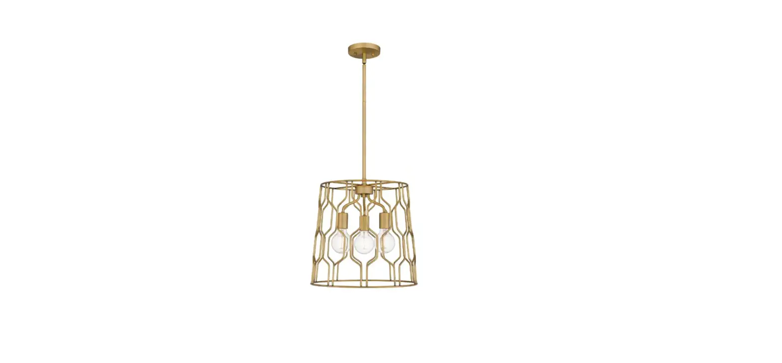 Quoizel Qp5361ab Rellie 3-light Aged Brass Cage Pendant Installation Guide