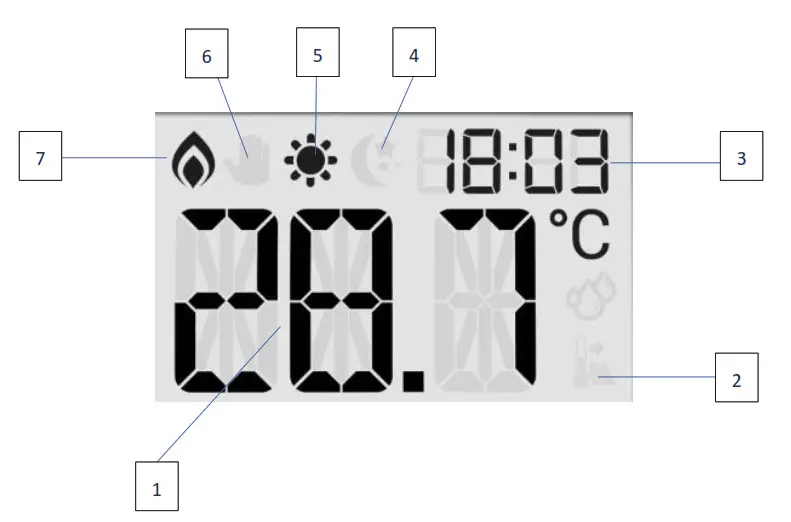 TECH EU 295 Underfloor Heating Room Thermostat - button