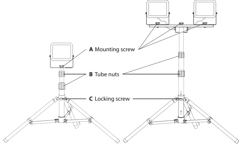 brennenstuhl JARO 2050 T Stativ LED Strahler Tripod LED Light parts