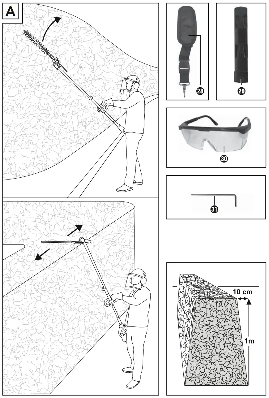 PARKSIDE PHSL 900 B4 Long Reach Hedge Trimmer - Figure 2