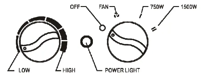 Optimus H-1322 Portable 2-Speed Fan Heater with Thermostat-1