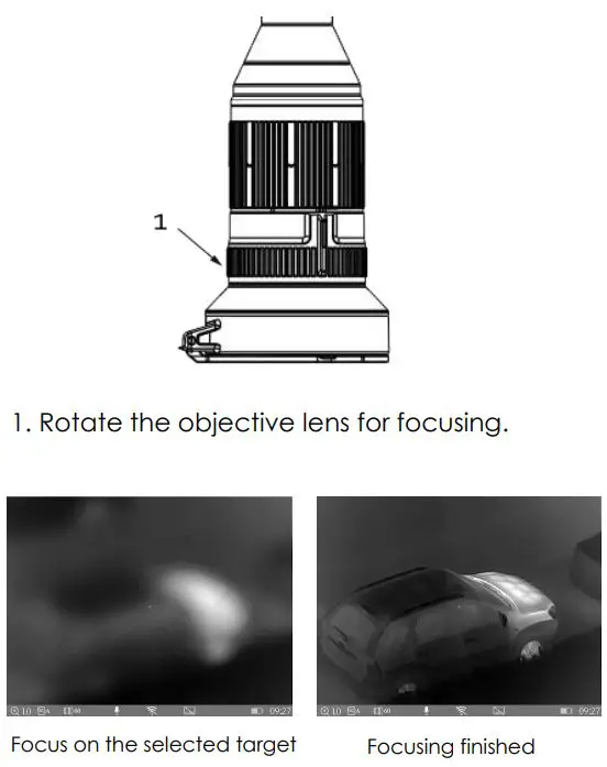 ThermTec ARES SERIES Ares 335 Thermal Sight User Manual - Objective Lens Focusing