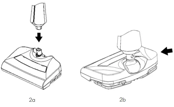 kogan KAMOPSTW03J 3-in-1 Steam Mop and Sweeper -Attaching the steam head