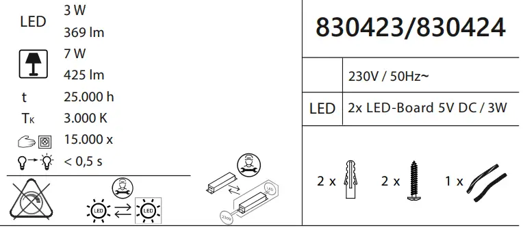 Paul Neuhaus 9030 Nevis LED Wall Light-fig1