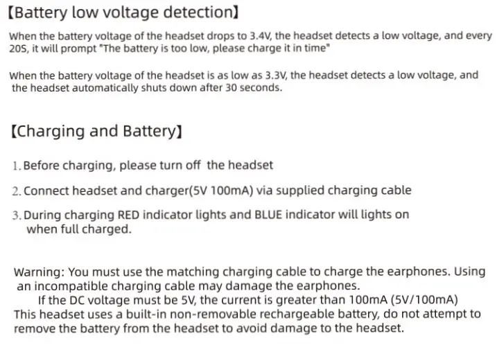 Shenzhen Joysun Electronics Enterprise X7 Open Wireless Headphones User Manual - Button Definition